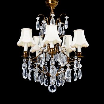 A Rococo-Style Chandelier, mid 20th Century.