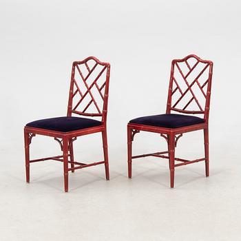 A seven-piece dining suite by Miranda of Sweden, second half of the 20th century.