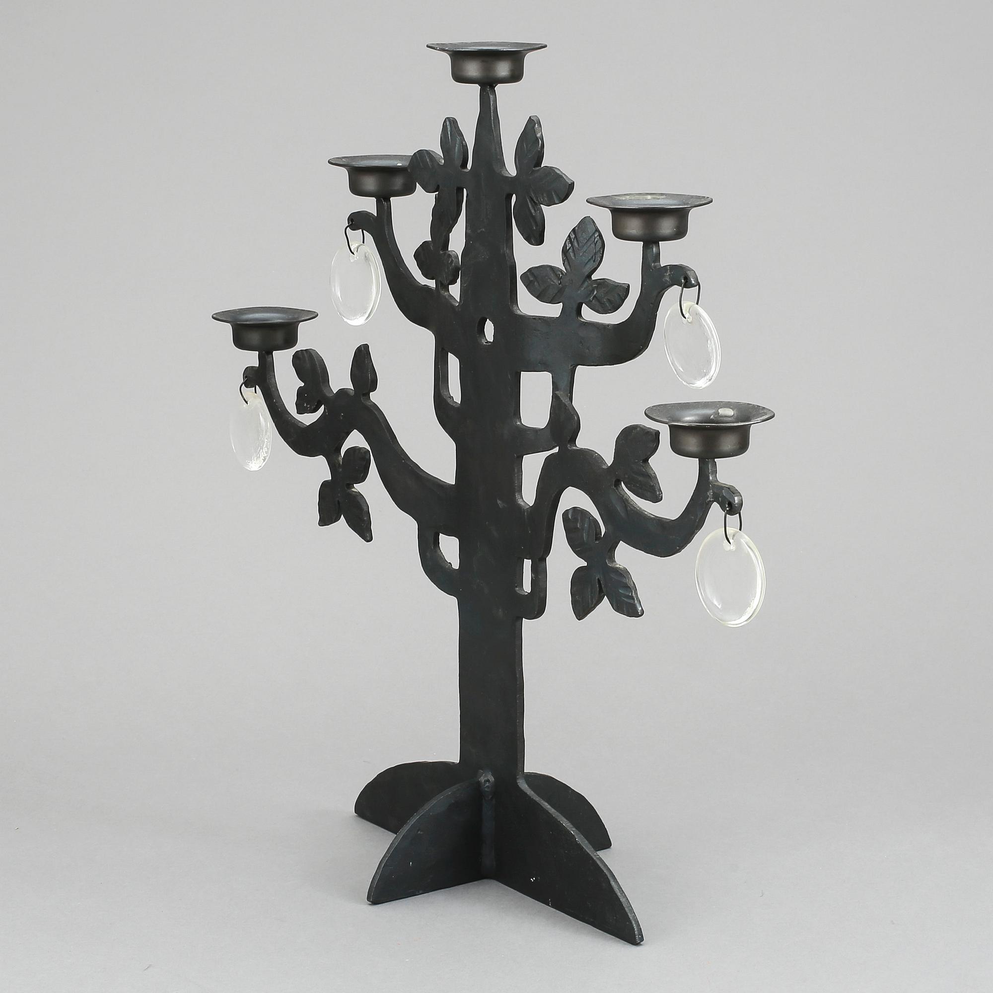 KANDELABER, "Livets träd", Bertil Vallien, Boda smide, 1960-70-tal.