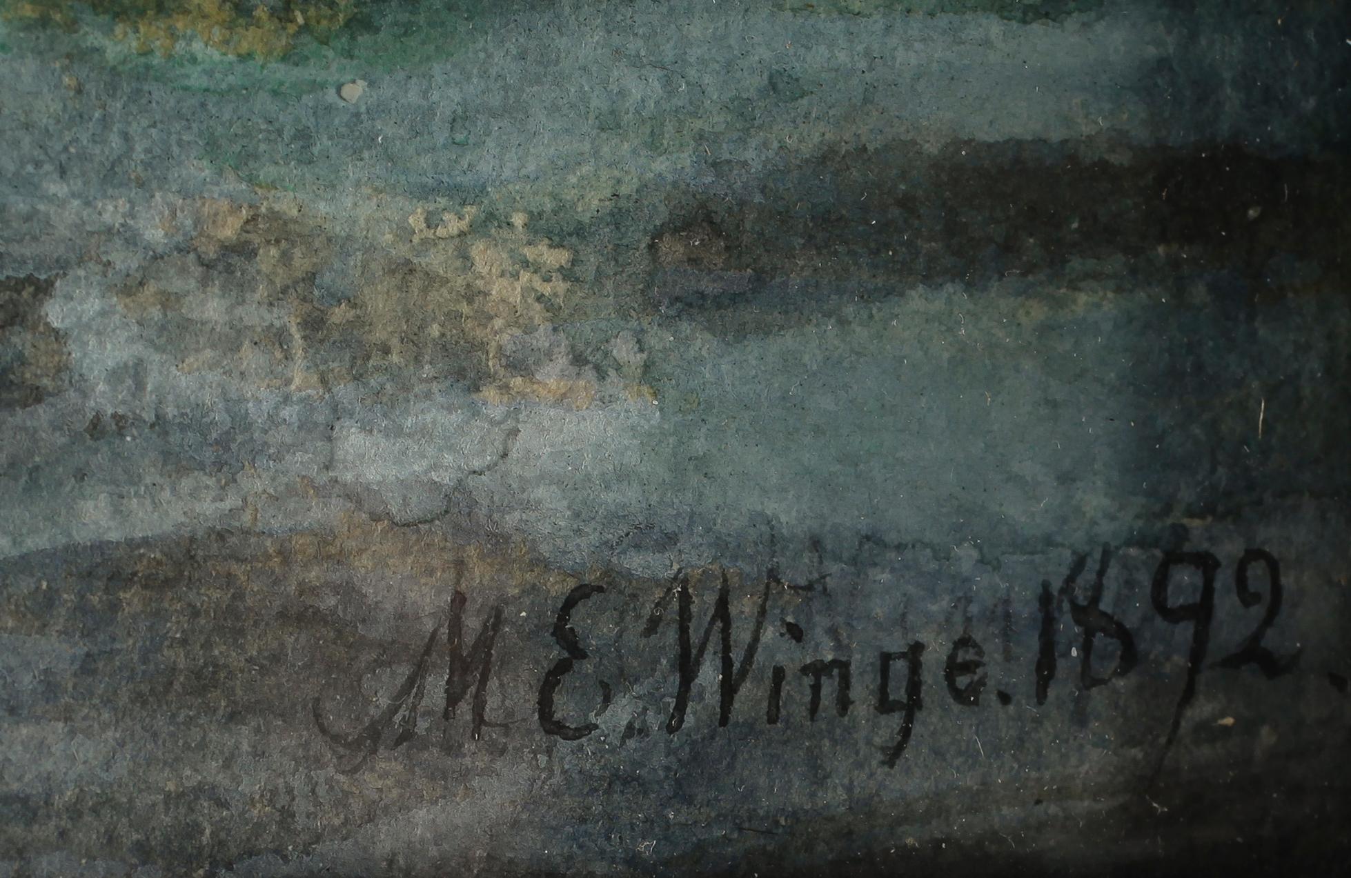 MÅRTEN ESKIL WINGE, gouache, signerad, daterad 1892.