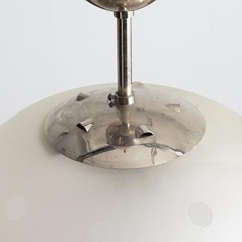 Flygsfors Glasbruk, a pair of model "513 P" ceiling lamps, 1940s-50s.