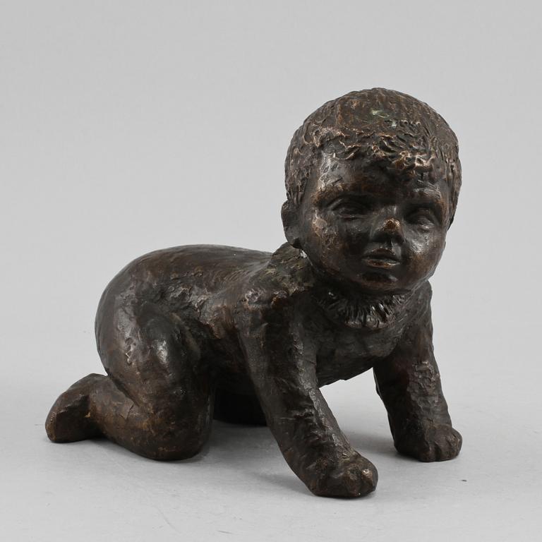 OKÄND KONSTNÄR, skulptur, brons, monogramsignerad.
