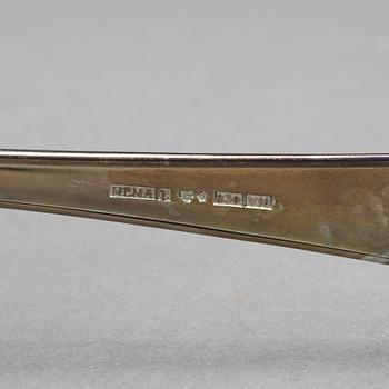 BESTICKSERVIS, 53 delar, silver, mestadels Mema, Lidköpning. Tot vikt Ca 2213 gram.