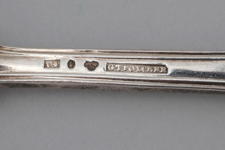 PARTI SILVER, 11 delar, bl a Sverige 1800-tal. Tot vikt 1220 g.