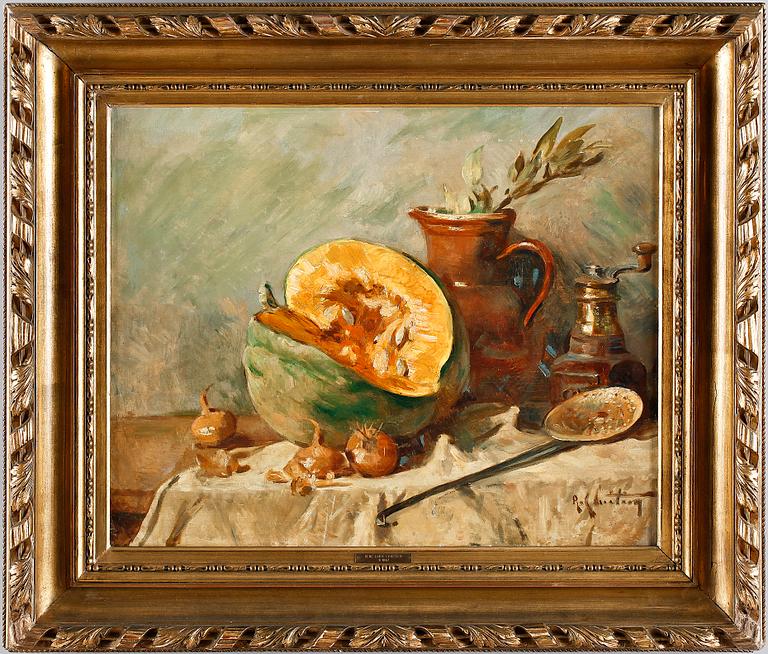 René Louis Chrétien, NATURE MORTE WITH A MELON.