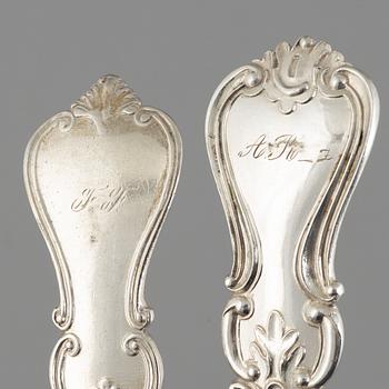 A Swedish silver cutlery, model Olga, mostly GAB and CG Hallberg, some Stockholm 1954 (123 pieces).