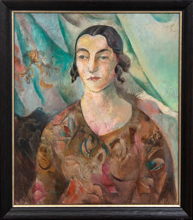 Jules Schyl, oil on panel signed and dated 1922.