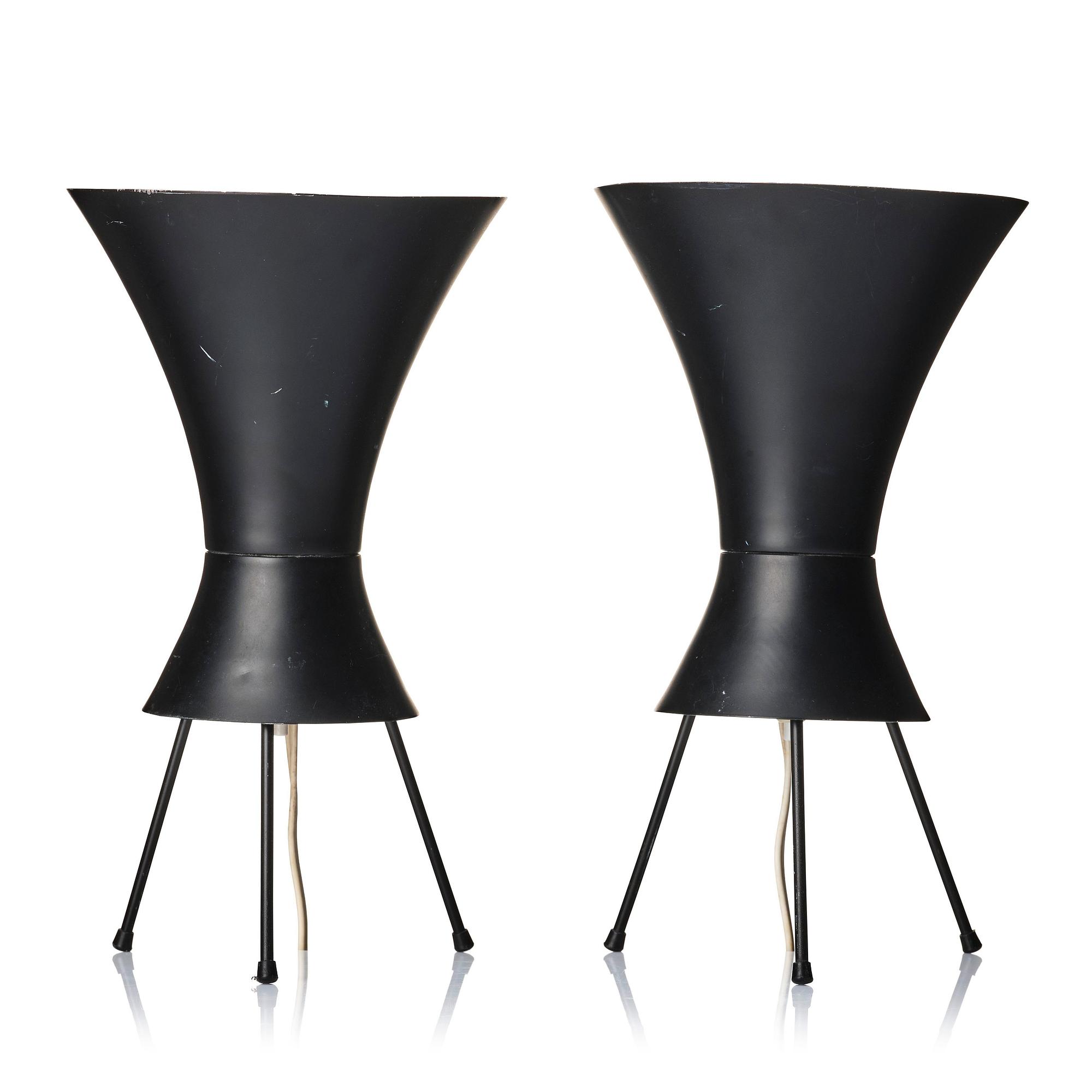 Bergboms, a pair of table lamps, model 'B 32', Malmö, Sweden 1950s.
