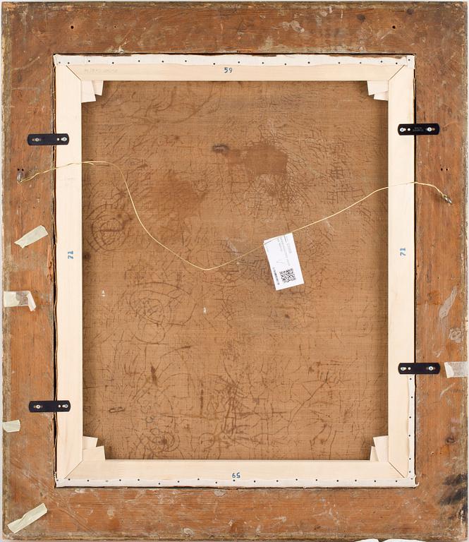 OKÄND KONSTNÄR, olja på duk. 1800-tal.