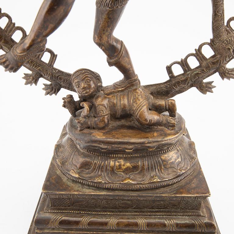 A bronze figure of Shiva Nataraja, India, early 20th Century.