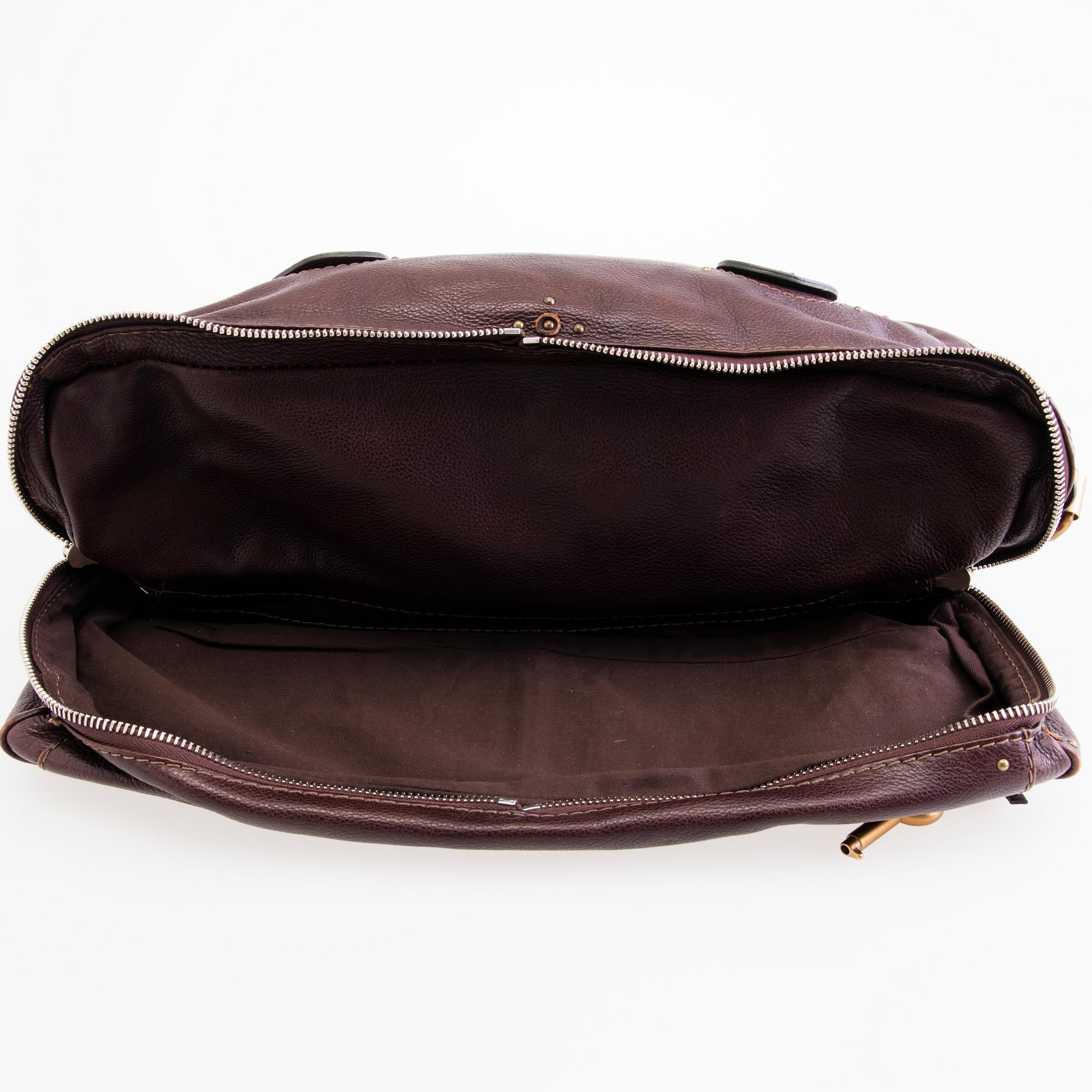 CHLOE Paddington Lock Leather Shoulder Bag.