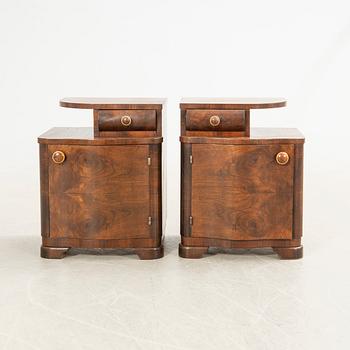 Nightstands, a pair, first half of the 20th century.