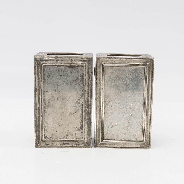 Just Andersen, A group of tin objects, 4 pcs, Denmark, first half of the 20th century.