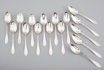 BORDSSKEDAR, 16 st, silver, GAB, Stockholm 1920-tal. Vikt ca 588 gram.