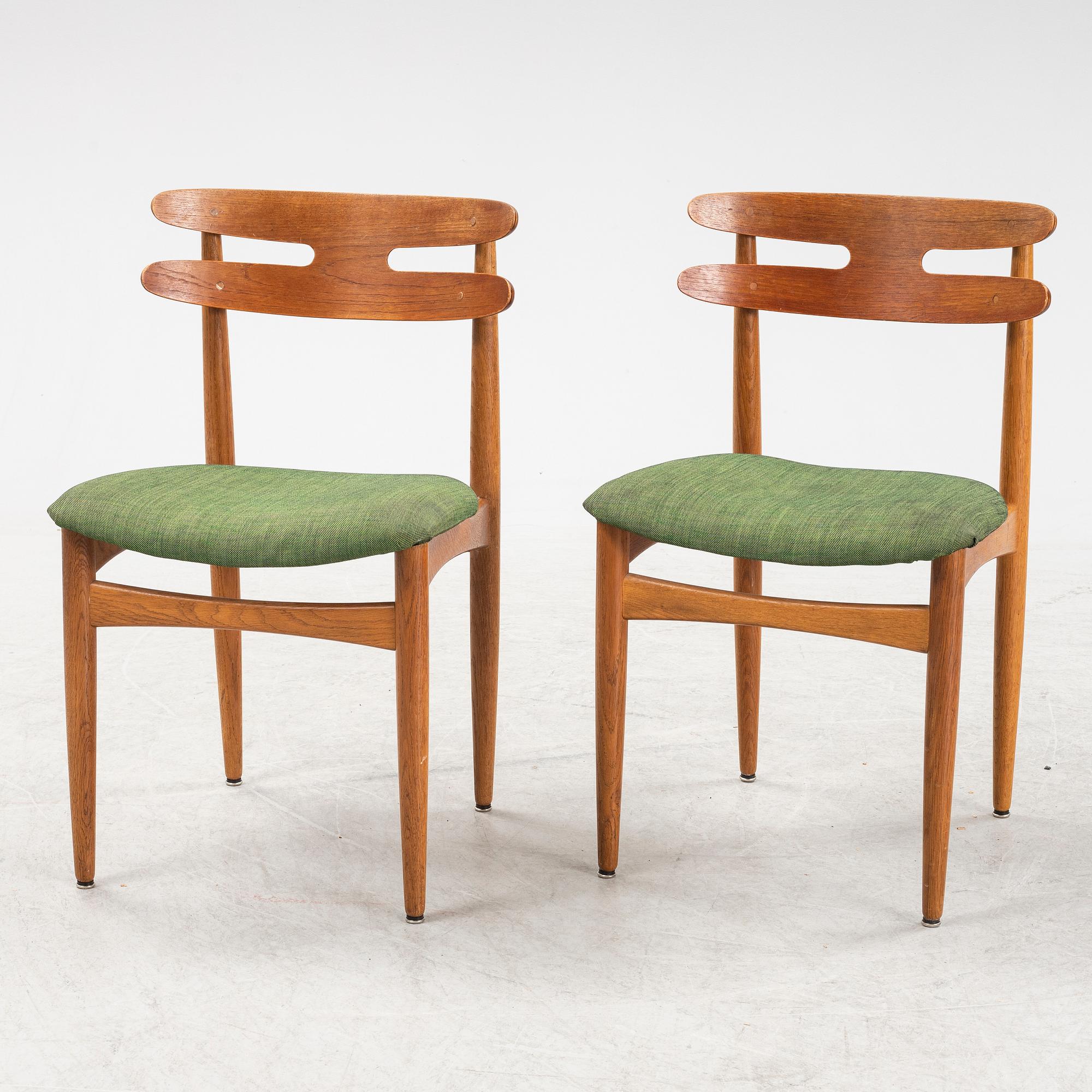 Johannes Andersen, a set of 6 chairs for Bramin Denmark, 1960's.