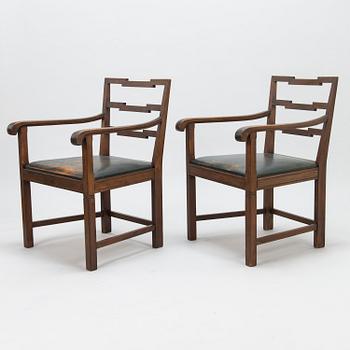 MIKKO S. NUPPONEN, a set of six 1930's 'Jukola' chairs for HMN Huonekaluliike Mikko Nupponen. Finland.