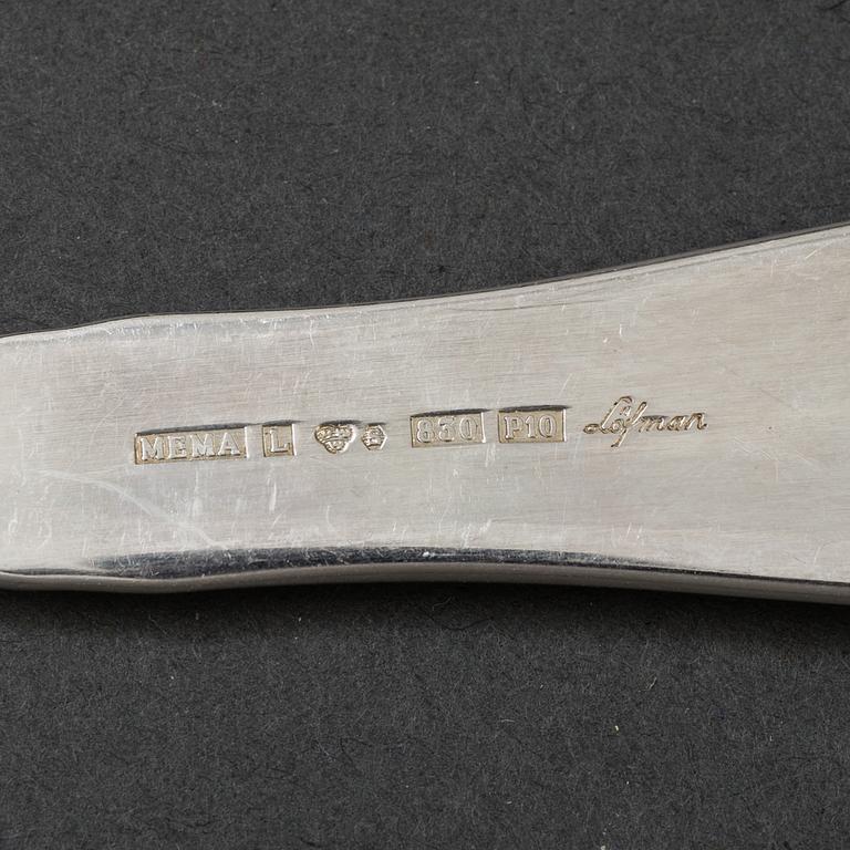 61 pieces of silver cutlery, late 20th century .