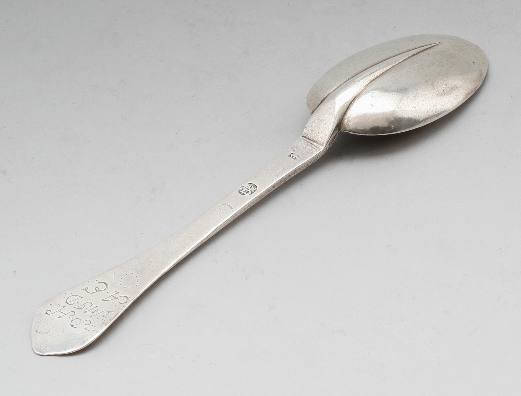 RÅTTSVANSSKED, silver, möjligen Joducus Henricus Mundt, 1645-1702, Köpenhamn. Guardein Conrad Ludolf.  Vikt ca 54 gram.