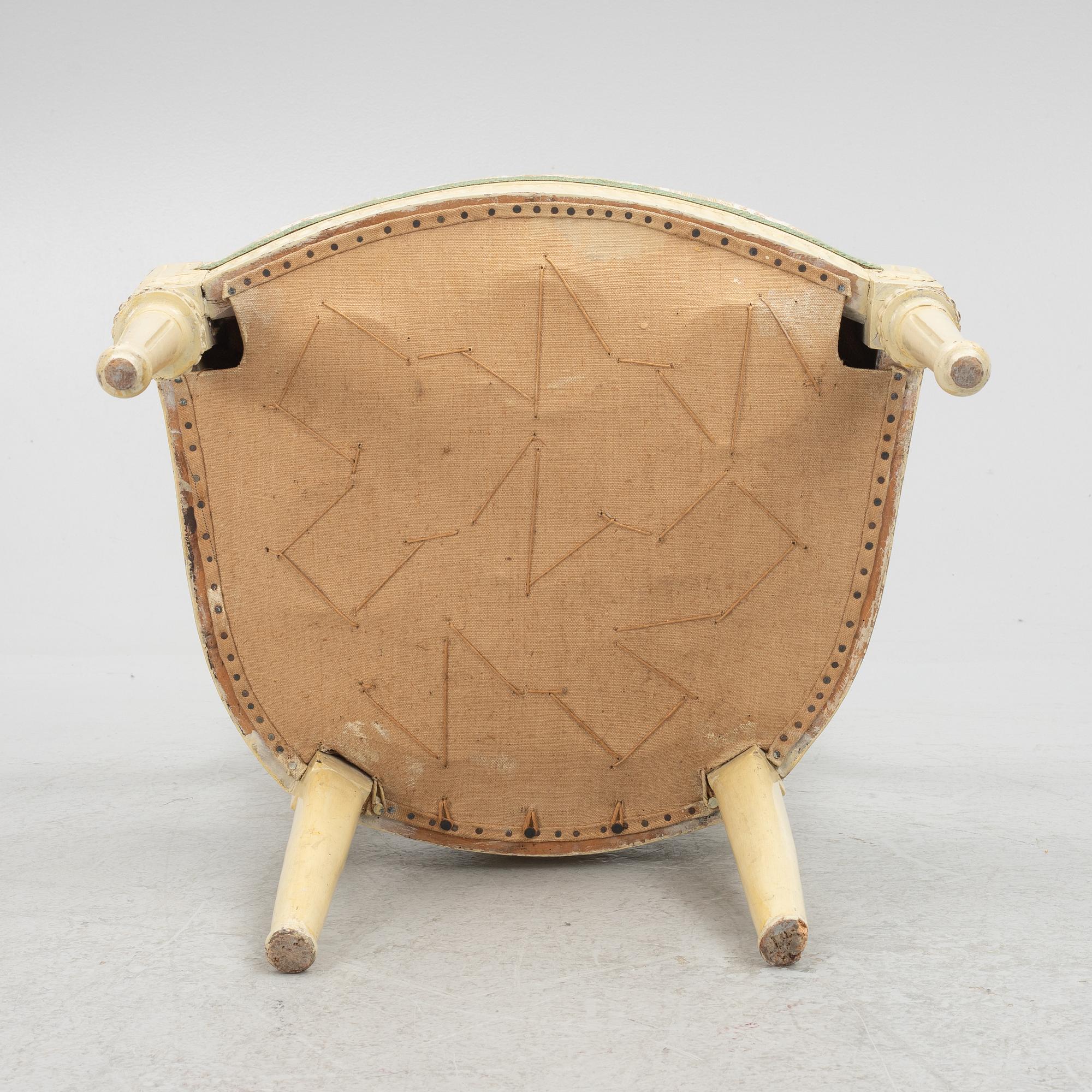 A Gustavian chair, circa 1800.