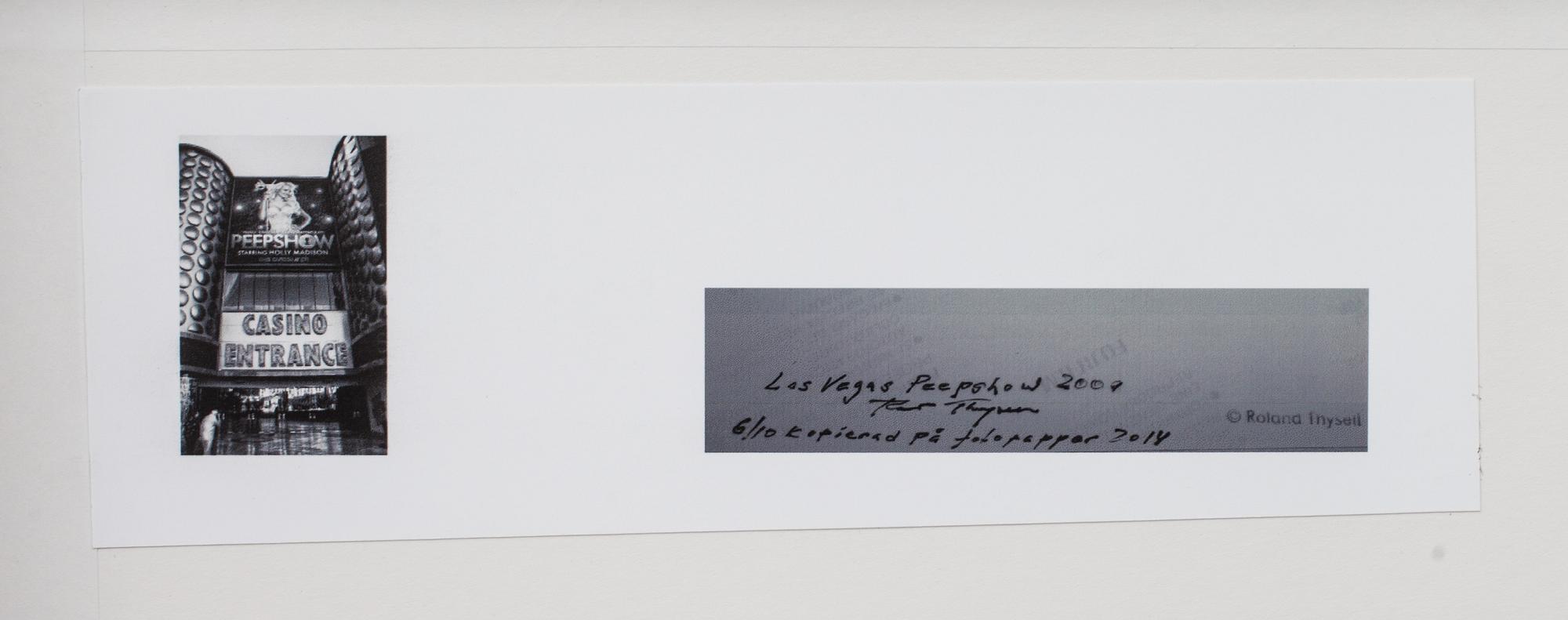 ROLAND THYSELL, Foto, a tergo signerat o numerat 6/10, 2014.