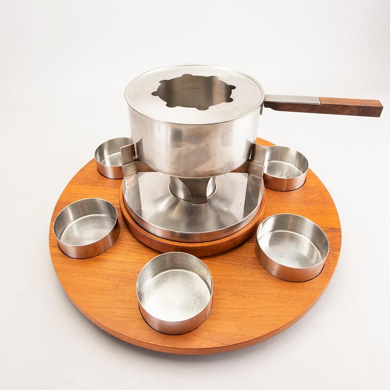 Arne Jacobsen, fondue set for Stelton Denmark in the latter part of the 20th century.