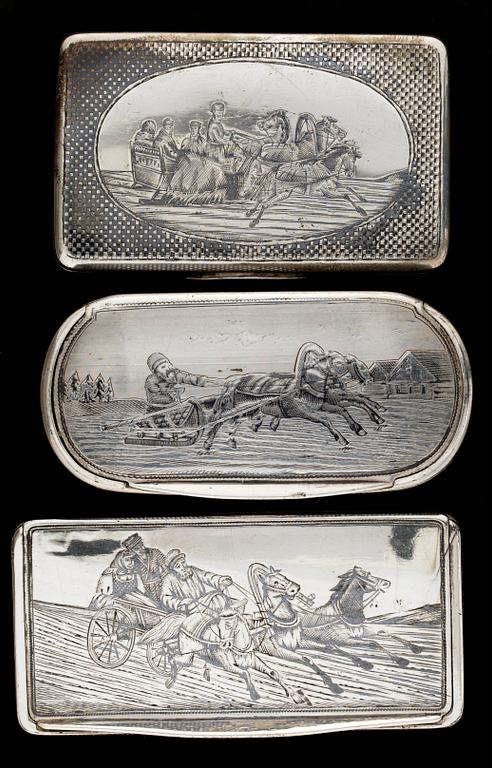 DOSOR, 3 st, silver, Moskva 1876-1908.