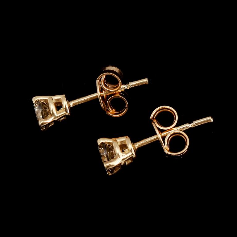 ÖRHÄNGEN, 1 par, 14 k guld, med briljanter tot 0.60 ct.