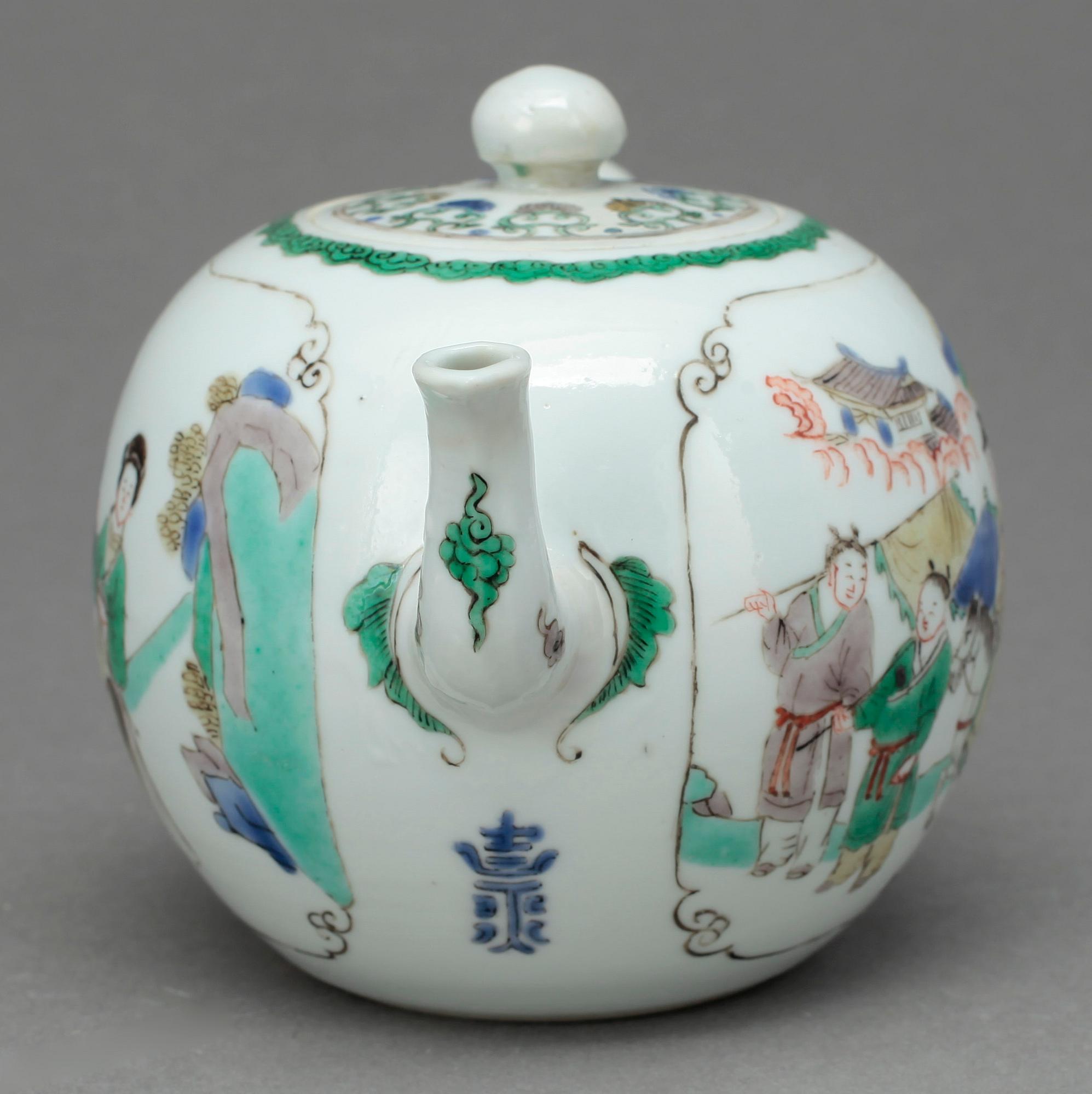 TEKANNA, porslin, Kina 1700-tal.