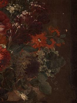 Abraham Mignon Hans krets, Blomsterstilleben på postament.