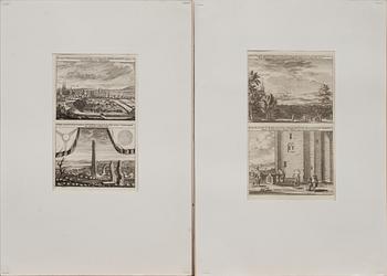 KOPPARSTICK, 10 st. Ur Suecia Antiqua et Hodierna, 1800-tal.