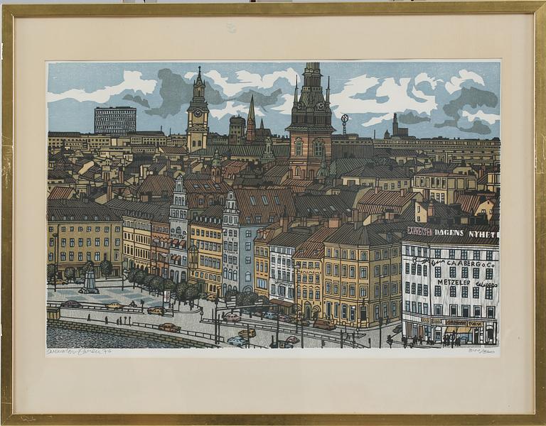 SVENOLOV EHRÉN, färglitografi, signerad, numrerad 344/360 och daterad -76.