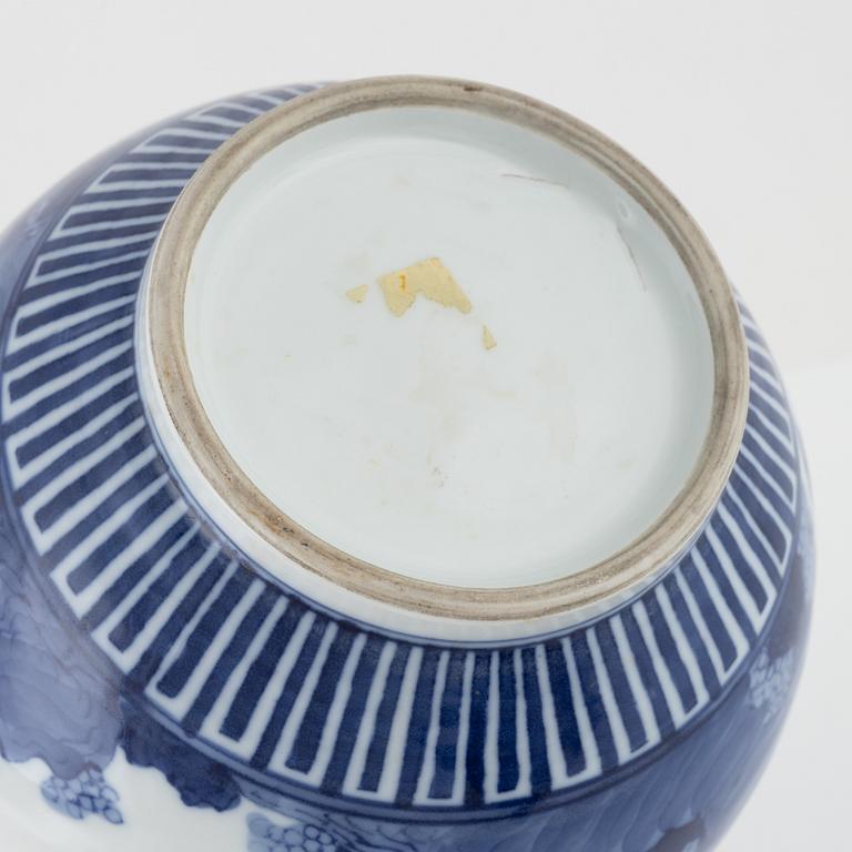 A Chinese blue and white vase, 20th Century.
