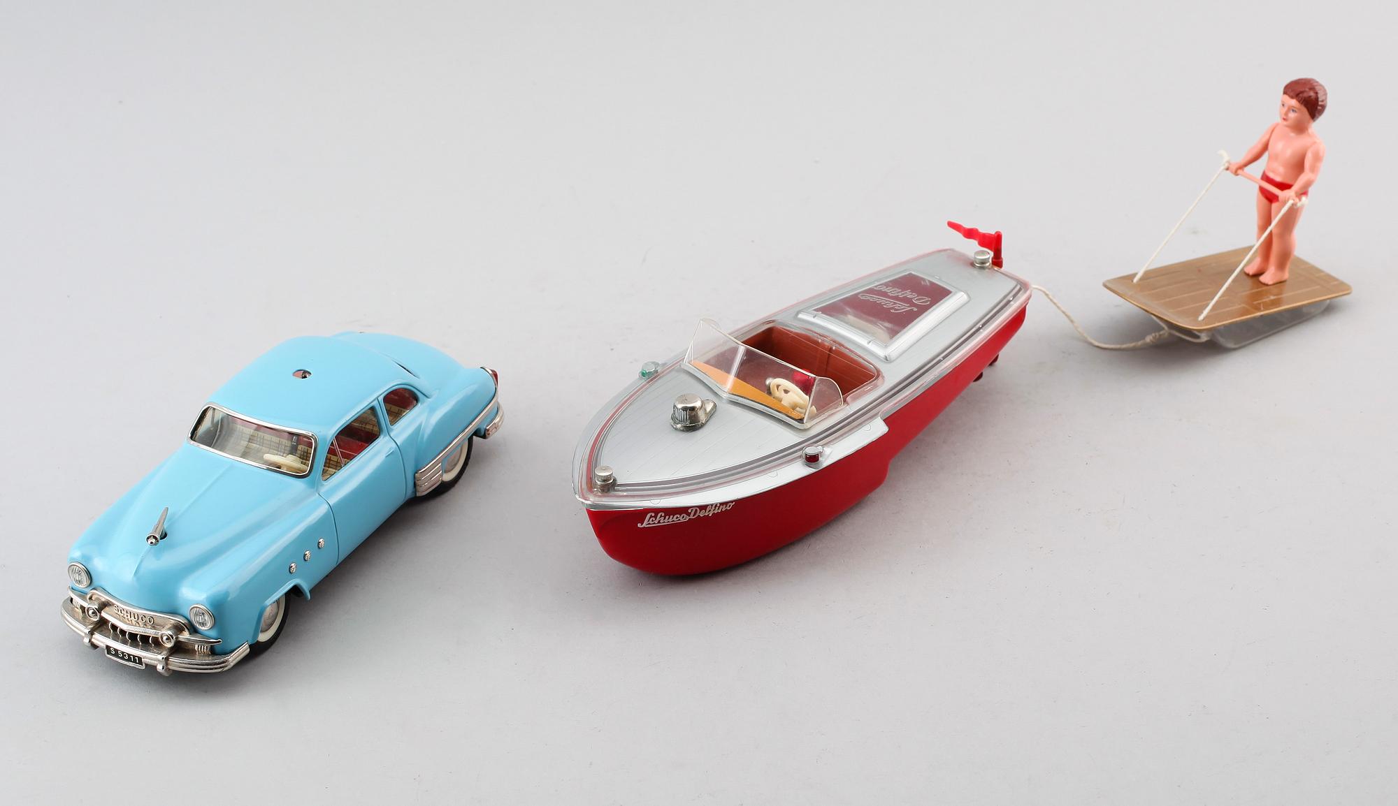 LEKSAKER, 3 st, Schuco, 1900-talets mitt.