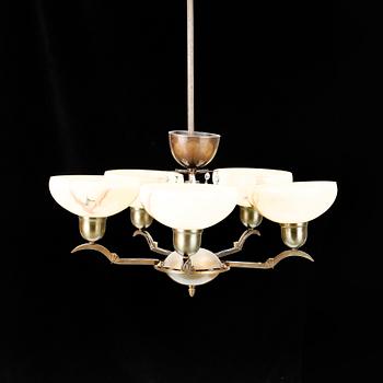 TAKLAMPA, art deco, 1930/40-tal. Höjd 75 cm.