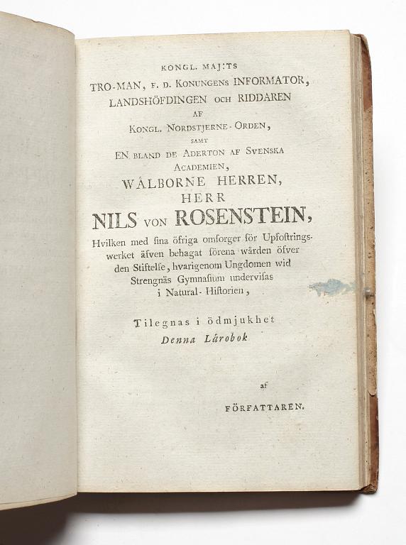 BOK, Johan Gadolin, kemiprofessor, "Inledning til Chemien", Åbo, Frenckellska boktryckeriet, 1798.