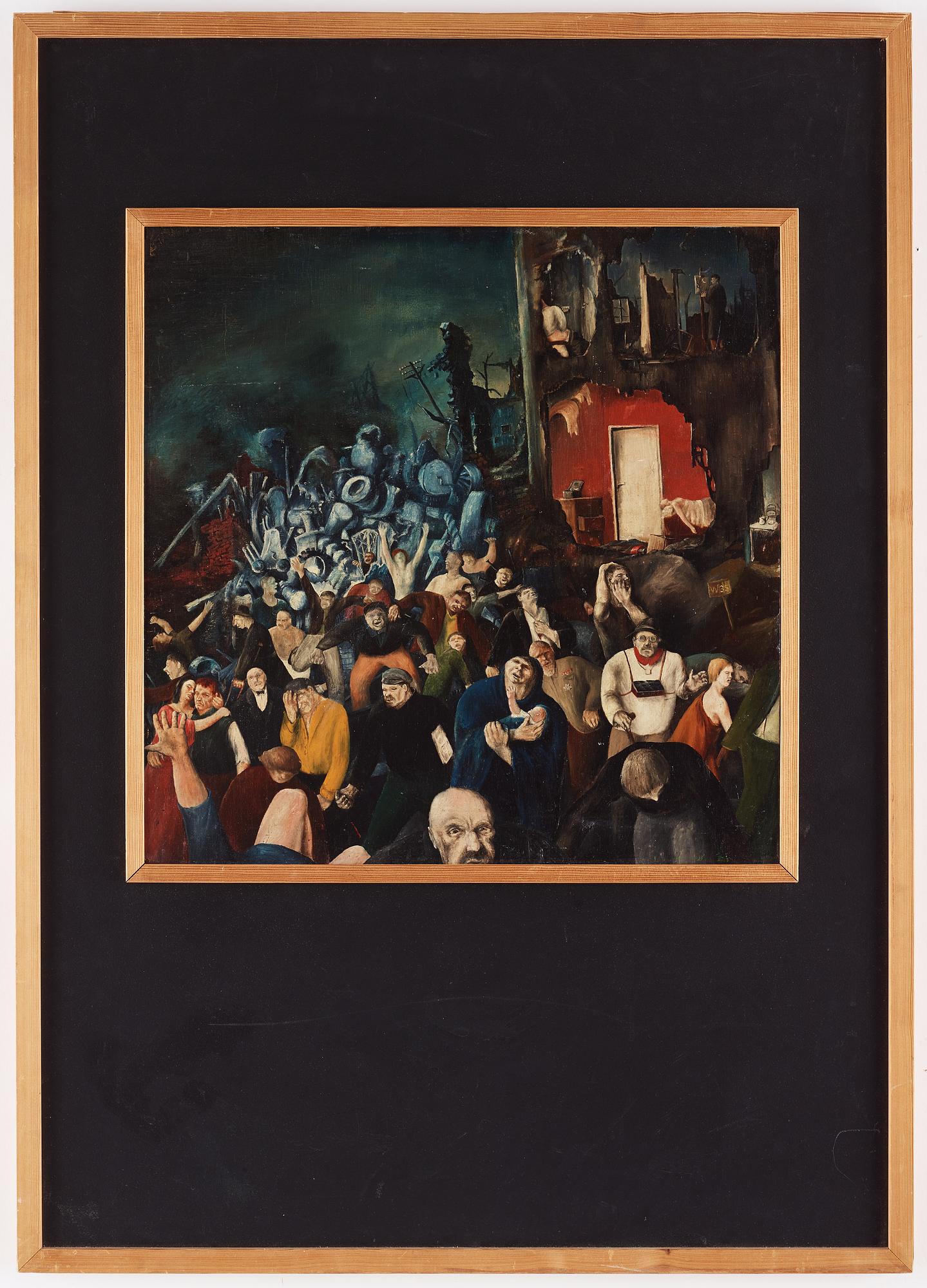 PETER WEISS, oil on panel, signed W and dated -35.