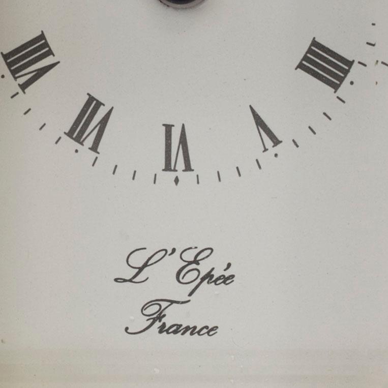 L´EPÉE, Fondée en 1839, travel alarm clock, lever escapement, second half of the 20th century.