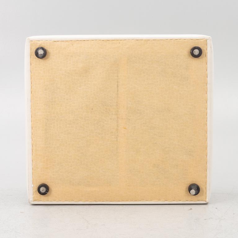 Pouf, "Rosso Ottoman Linen Look", Layered.