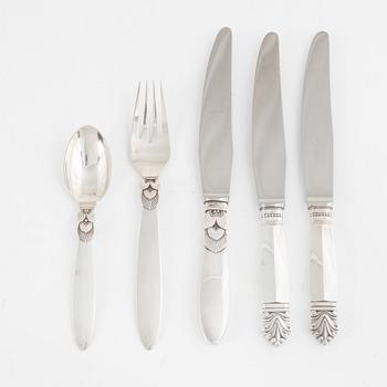 Georg Jensen, sterling silver cutlery, Denmark (5 pcs).