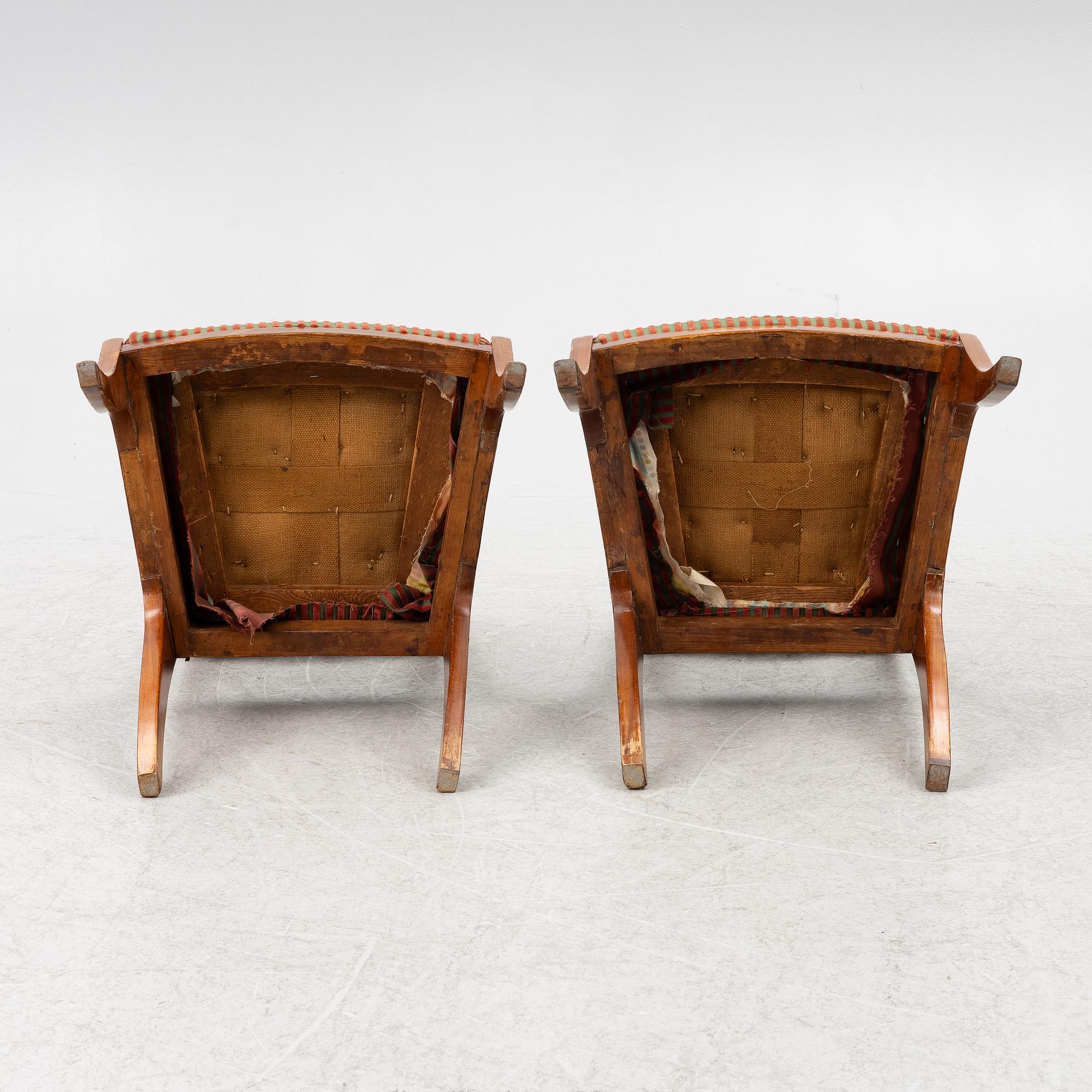 Chairs, a pair, Empire, Russia/Baltic region, first half of the 19th century.