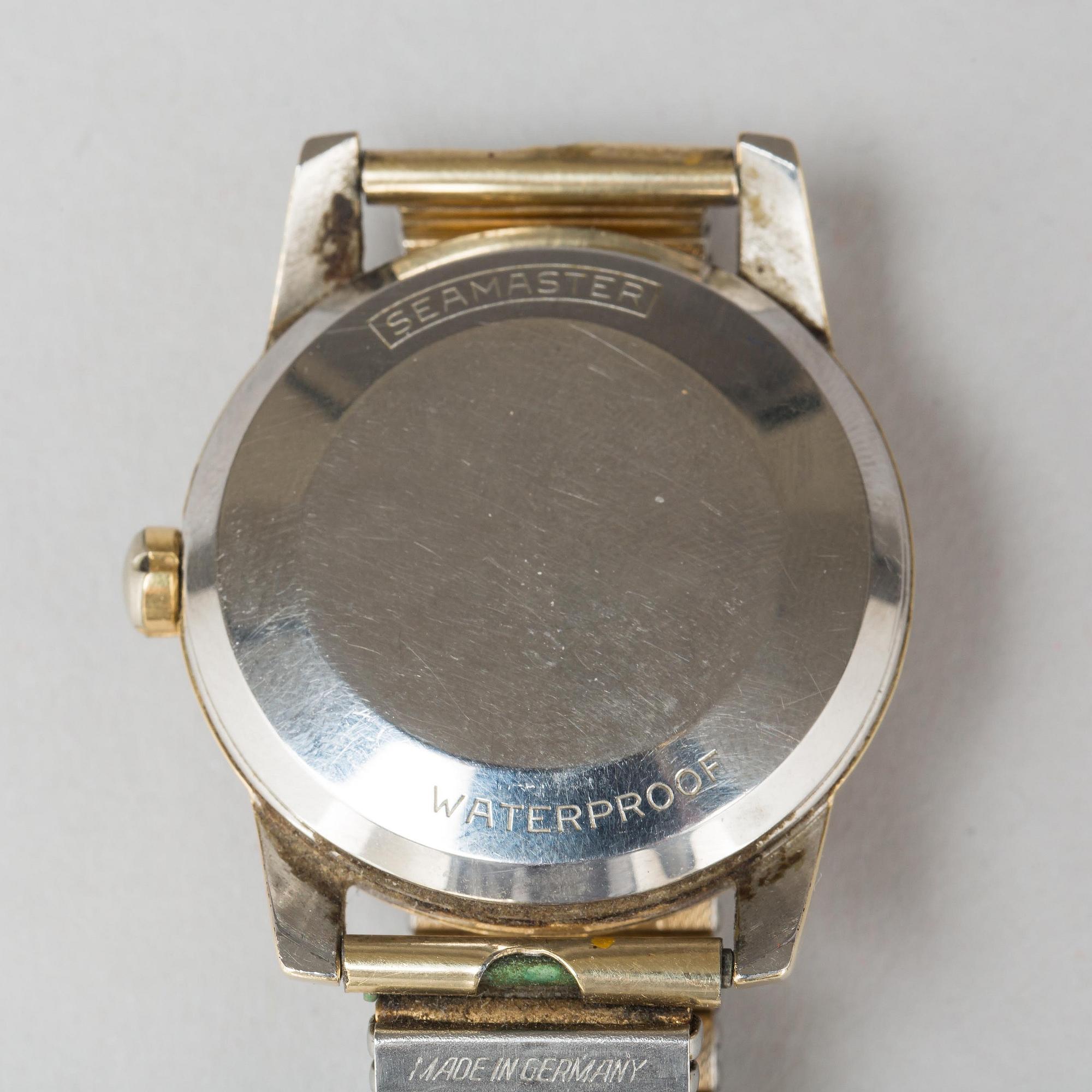 ARMBANDSUR, herr, Omega, Seamaster, Automatic, guld på stål/stål, 1950/60-tal.