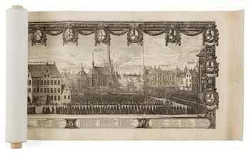 426. Erik Dahlbergh, The funeral procession of Charles X, from: Samuel von Pufendorf (1632-1694)), "De rebus o Carolo Gustavo, Sueciae gestis commentarium libri septem".
