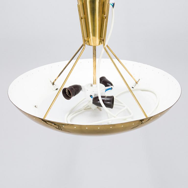 A brass ceiling light model ER 163 for Itsu, Finland mid-20th century.