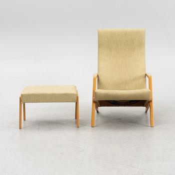 Armchair with footstool, Sweden, 1960s.