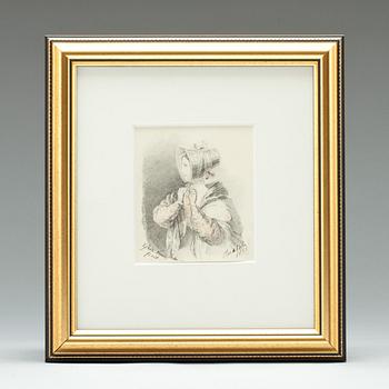 EGRON LUNDGREN, teckning. Signerad och daterad, Stockholm 1836.