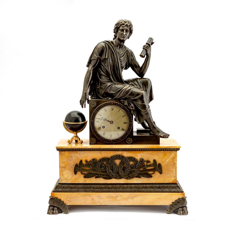 A late Empire mid 1800s table clock.