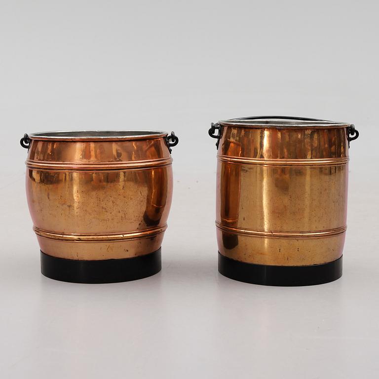 HINKAR, 2 st, koppar, 1800-/1900-tal.