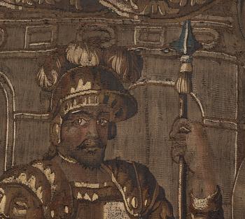 VÄVD TAPET, gobelängteknik. 292 x 406 cm. Flandern 1600-tal.
