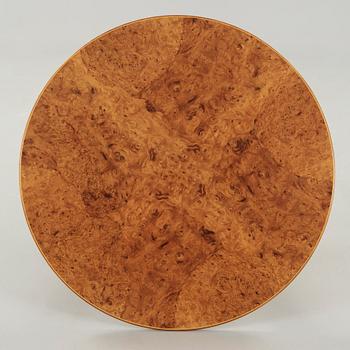 a burled wood top table, deisgned by Josef Frank for Svenskt Tenn Sweden, probably 1950-60's.