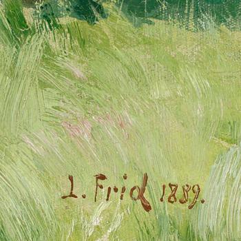 LUDVIG FRID, olja på duk, signerad och daterad 1889.